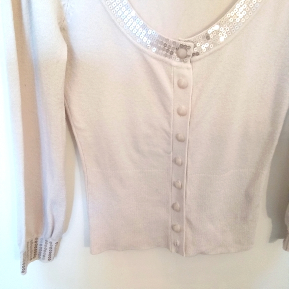 Urban Behavior Sequin Collar Long Sleeve Cardigan - Picture 3 of 9
